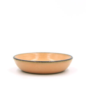 Dark Rim B1 lille flad skål - PEACH
